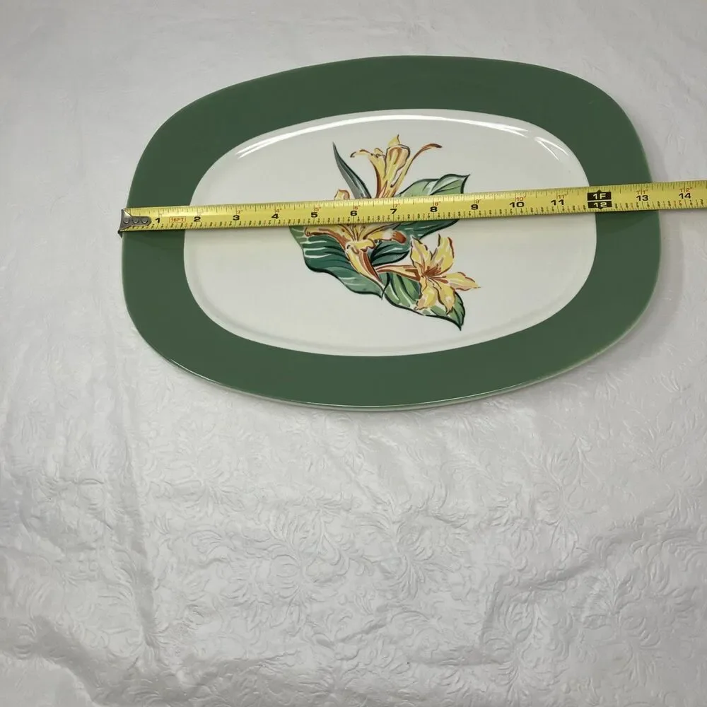 Vintage Taylor Smith Taylor Conversation Daylily Pattern 13 1/4” Serving Platter